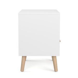 Nachttisch NORDIC 40 x 51 cm weiss/natur