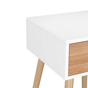 Nachttisch NORDIC 40 x 56 cm weiss/natur