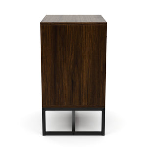 Nachttisch NORDRIFT 49 x 69 cm braun/weiss