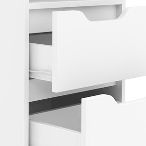 Nachttisch SENA 38 x 67 cm weiss