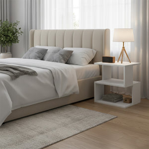 Nachttisch SOVIE 40 x 45 cm 2er Set weiss