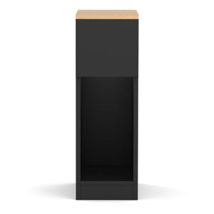 Nachttisch TIVRA mit Schublade 20 x 60 cm 2er Set schwarz/braun