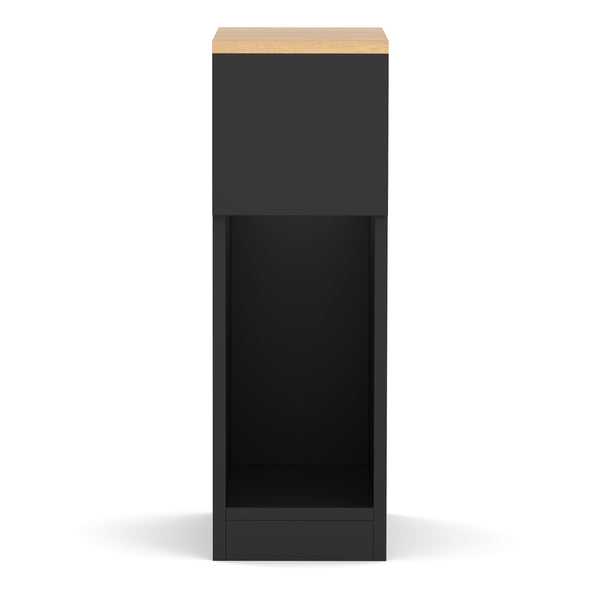 Nachttisch TIVRA mit Schublade 20 x 60 cm 2er Set schwarz/braun