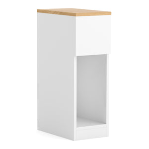Nachttisch TIVRA mit Schublade 20 x 60 cm 2er Set weiss/braun