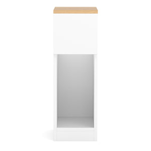 Nachttisch TIVRA mit Schublade 20 x 60 cm 2er Set weiss/braun