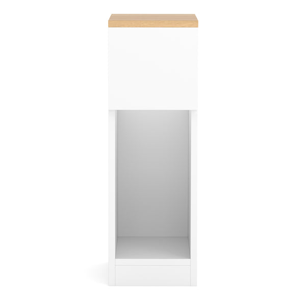 Nachttisch TIVRA mit Schublade 20 x 60 cm 2er Set weiss/braun