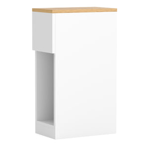 Nachttisch TIVRA mit Schublade 20 x 60 cm 2er Set weiss/braun