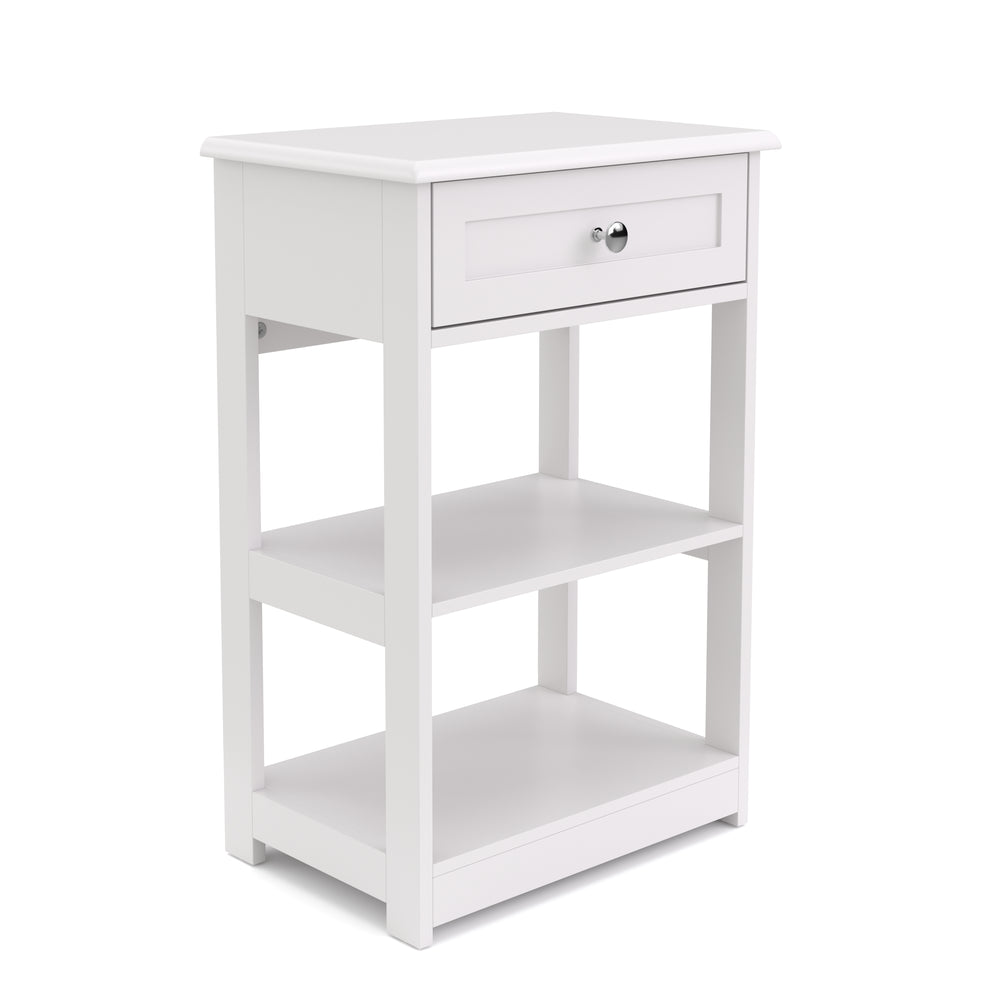 Comodino VIVALDI con cassetto, bianco