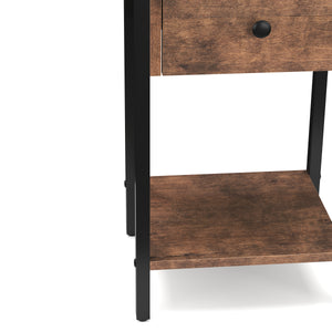Nachttisch Vintage BONITA 35 x 68 cm mit 2 Schubladen