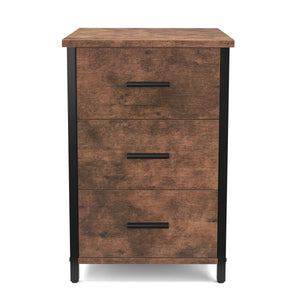 Nachttisch Vintage BONITA 40 x 60 cm mit 3 Schubladen