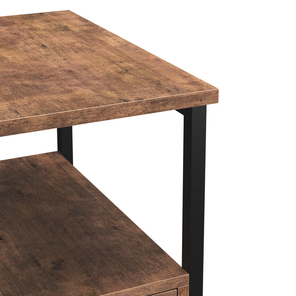 Nachttisch Vintage BONITA 30 x 61 cm mit 2 Schubladen