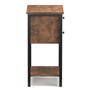 Nachttisch Vintage BONITA 35 x 68 cm mit 2 Schubladen