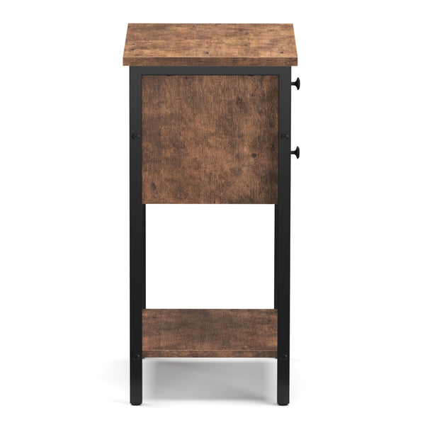 Nachttisch Vintage BONITA 35 x 68 cm mit 2 Schubladen