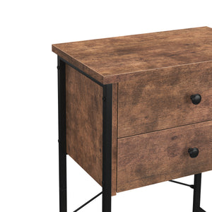 Nachttisch Vintage BONITA 35 x 69 cm mit 2 Schubladen