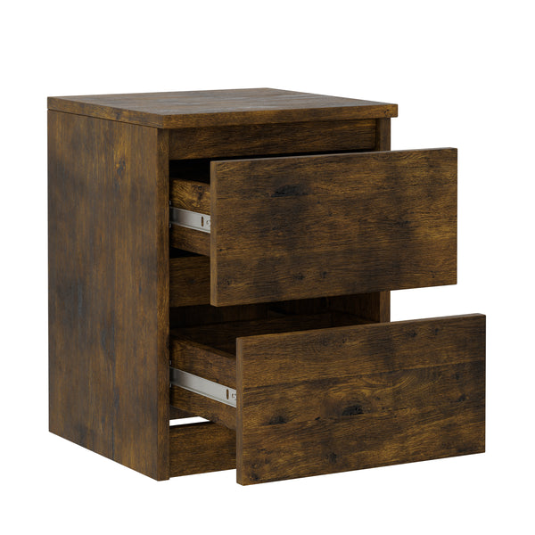 Nachttisch Vintage CARL 30 x 40 cm 2er Set braun