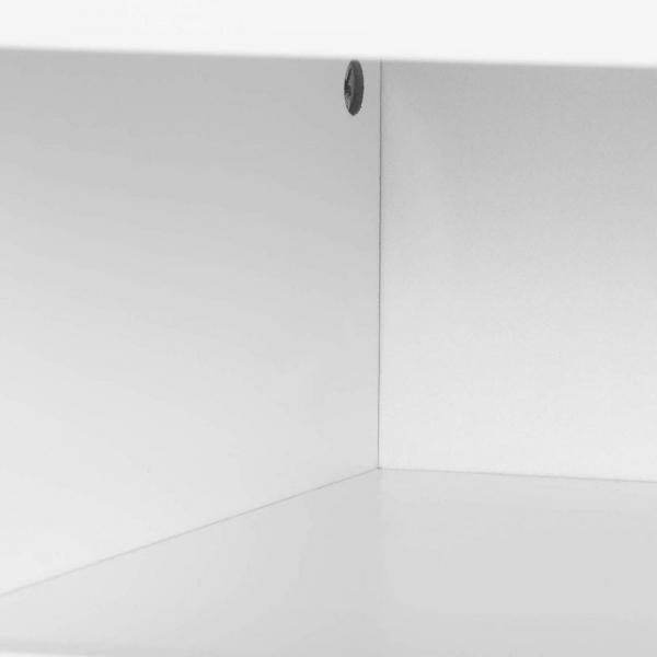 Nachttisch mit Schublade & offenem Fach weiss