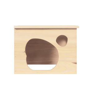 Kaninchen Meerschweinchen Haus Holz 40 x 31 x 23 cm natur