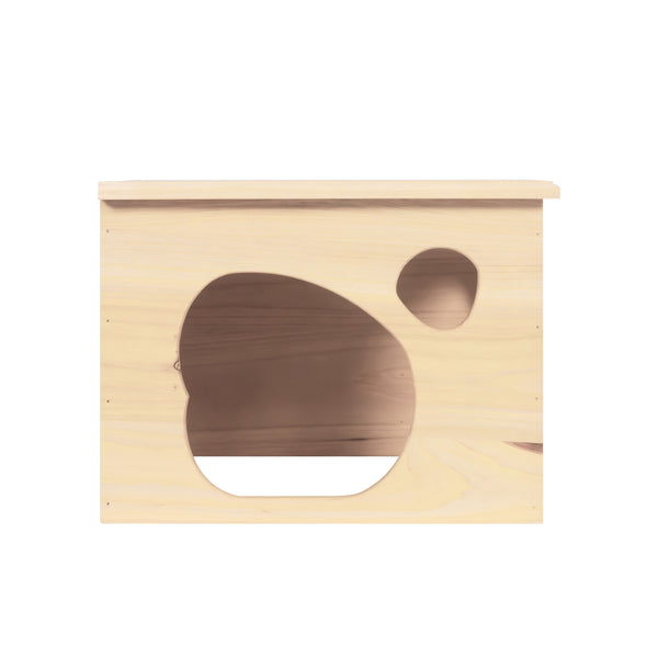 Kaninchen Meerschweinchen Haus Holz 40 x 31 x 23 cm natur