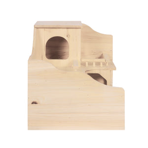 Kaninchen Meerschweinchen Haus Holz 55 x 39 x 39 cm natur