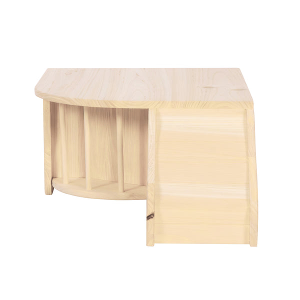 Kaninchen Meerschweinchen Haus Holz 60 x 37 x 20 cm natur