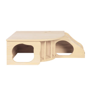 Kaninchen Meerschweinchen Haus Holz 60 x 37 x 20 cm natur