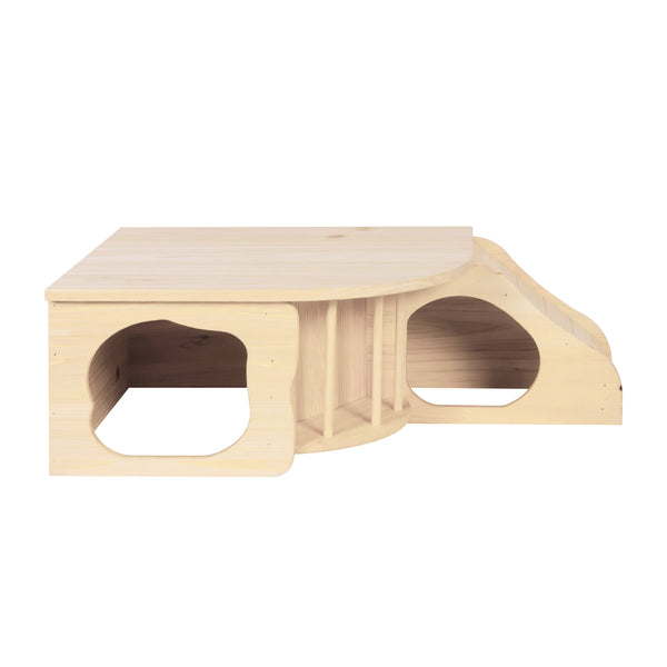 Kaninchen Meerschweinchen Haus Holz 60 x 37 x 20 cm natur