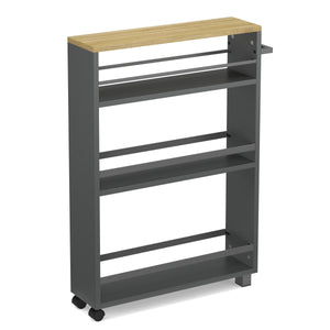Nischenregal schmal 15 x 54 x 78 cm anthrazit/hellbraun