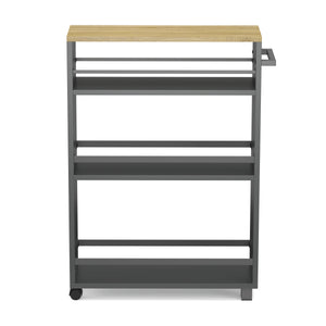 Nischenregal schmal 15 x 54 x 78 cm anthrazit/hellbraun