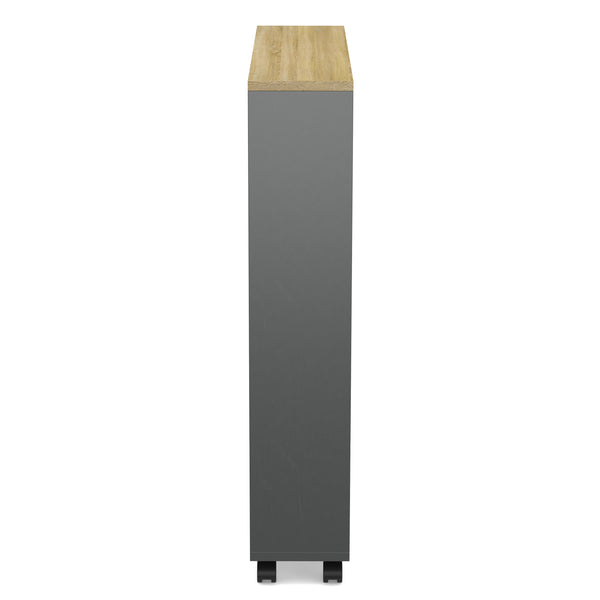 Nischenregal schmal 15 x 54 x 78 cm anthrazit/hellbraun