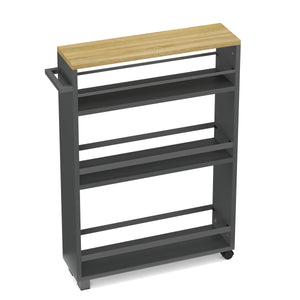Nischenregal schmal 15 x 54 x 78 cm anthrazit/hellbraun