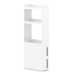 Nischenregal 17 x 45 x 107 cm weiss/braun
