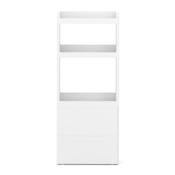 Nischenregal 17 x 45 x 107 cm weiss/braun