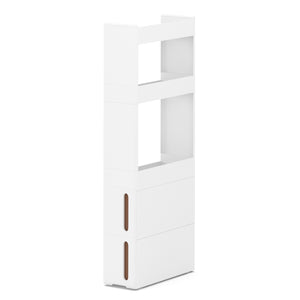Nischenregal 17 x 45 x 107 cm weiss/braun