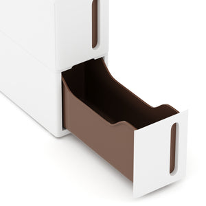 Nischenregal 17 x 45 x 107 cm weiss/braun
