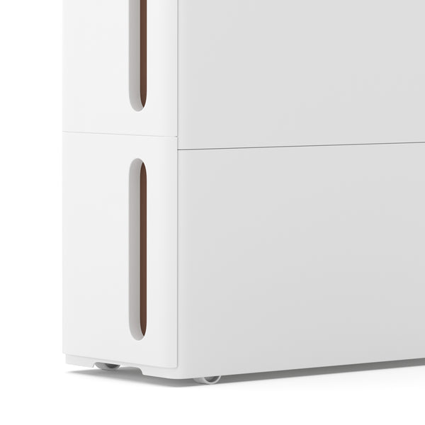 Nischenregal 17 x 45 x 107 cm weiss/braun