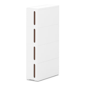 Nischenregal 17 x 45 x 84 cm weiss/schwarz