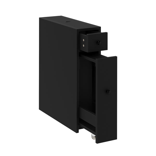 Nischenregal schmal 16 x 48 x 58 cm schwarz