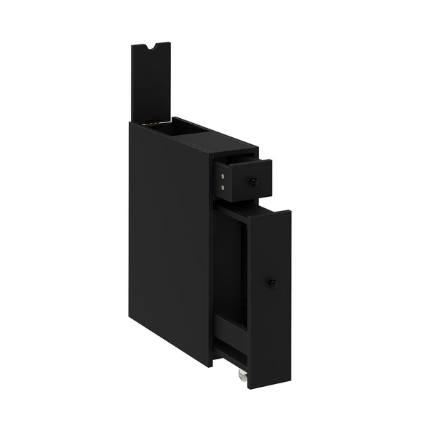 Nischenregal schmal 16 x 48 x 58 cm schwarz