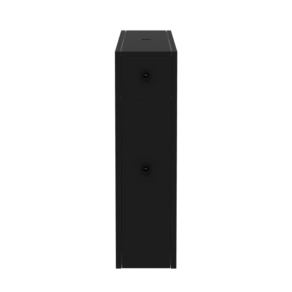 Nischenregal schmal 16 x 48 x 58 cm schwarz