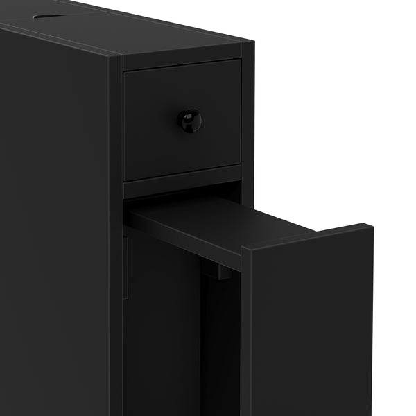 Nischenregal schmal 16 x 48 x 58 cm schwarz
