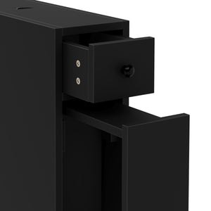 Nischenregal schmal 16 x 48 x 58 cm schwarz