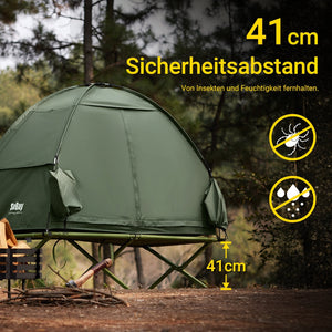 3in1-Zelt Campingzelt Einzelzelt Grün