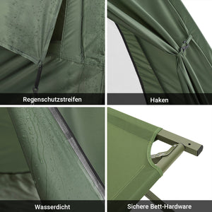 3in1-Zelt Campingzelt Einzelzelt Grün