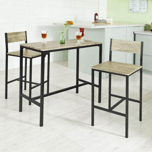 Bartisch mit 2 Hockern | Bartisch set | 3-teilig