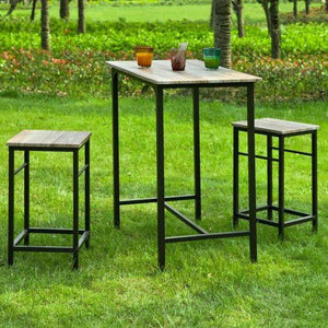 Bartisch mit 2 Hockern | Bartisch set | 3-teilig