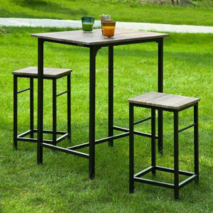 Bartisch mit 2 Hockern | Bartisch set | 3-teilig