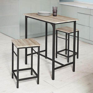 Bartisch mit 2 Hockern | Bartisch set | 3-teilig