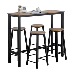 Bartisch mit 4 Stühlen | Bartisch set | Stehtisch | 5-teilig | OGT22-SCH