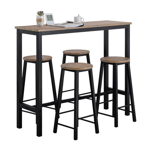 Bartisch mit 4 Stühlen | Bartisch set | Stehtisch | 5-teilig | OGT22-SCH