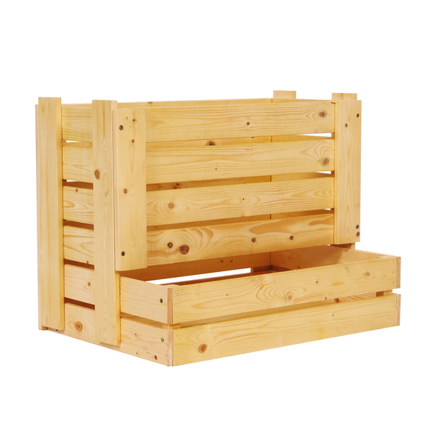 Obstkiste Holz 58 x 38 x 42 cm natur